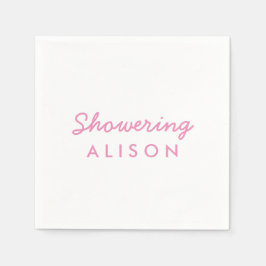 Mom-To-Beカクテルナプキンスピンクの展示 スタンダードカクテルナプキン