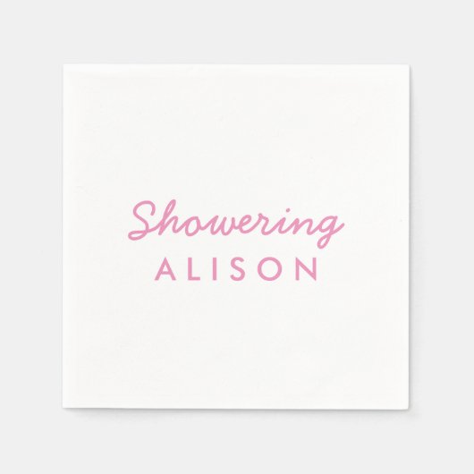 Mom-To-Beカクテルナプキンスピンクの展示 スタンダードカクテルナプキン (正面)