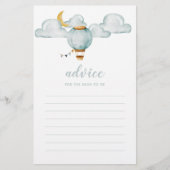 Mom-To-Beカード用ソフトブルーアドバイス-ベビー (正面)