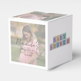 Mom-To-Beグラデーションシート写真ベビーシャワー フェイバーボックス
