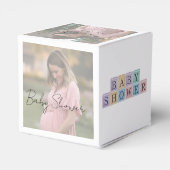 Mom-To-Beグラデーションシート写真ベビーシャワー フェイバーボックス (裏面サイド)