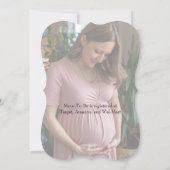 Mom-To-Beグラデーション写真ベビーシャワー 招待状 (裏面)