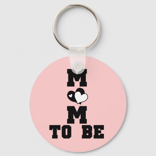 MOM to Be – ブラック文字 キーホルダー (正面)
