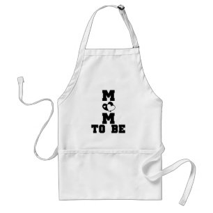 MOM to Be – ブラック文字 スタンダードエプロン