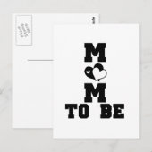 MOM to Be – ブラック文字 ポストカード (正面/裏面)