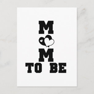 MOM to Be – ブラック文字 ポストカード