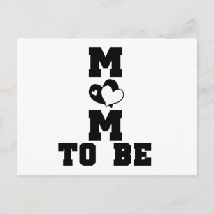MOM to Be – ブラック文字 ポストカード