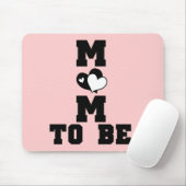 MOM to Be – ブラック文字 マウスパッド (マウス)