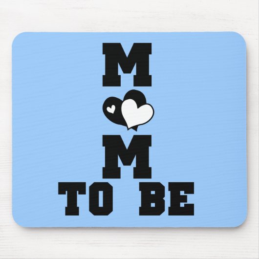 MOM to Be – ブラック文字 マウスパッド (正面)