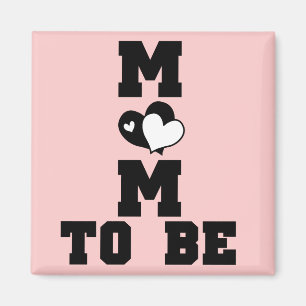 MOM to Be – ブラック文字 マグネット