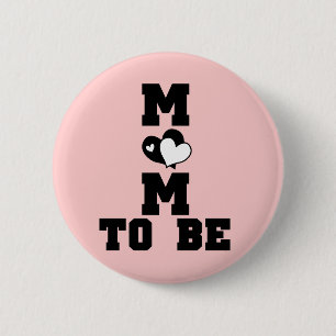 MOM to Be – ブラック文字 缶バッジ
