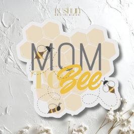 Mom TO Be Bee Themed Yellow Honey Comb Babyshower シール