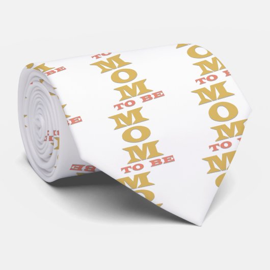MOM To Be Tシャツとギフト ネクタイ (ロール)