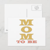 MOM To Be Tシャツとギフト ポストカード (正面/裏面)