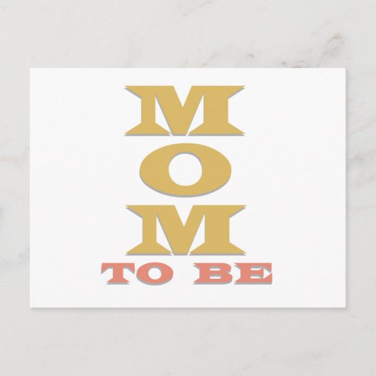 MOM To Be Tシャツとギフト ポストカード (正面)