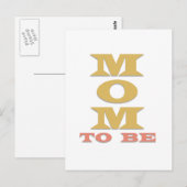 MOM To Be Tシャツとギフト ポストカード (正面/裏面)