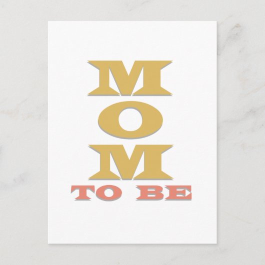 MOM To Be Tシャツとギフト ポストカード (正面)