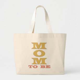 MOM To Be Tシャツとギフト ラージトートバッグ