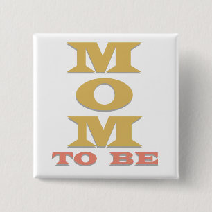 MOM To Be Tシャツとギフト 缶バッジ