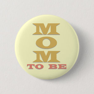 MOM To Be Tシャツとギフト 缶バッジ