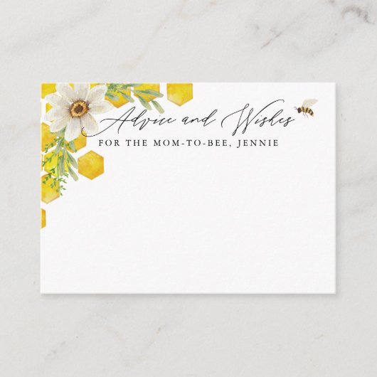 Mom-to-Beeのアドバイスパーソナライズされたとウィッシュズカード アドバイスカード (正面)