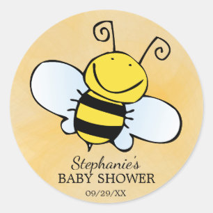 Mom to Bee Baby Showerお気に入りステッカー ラウンドシール