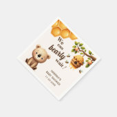 Mom to Bee Baby Shower スタンダードカクテルナプキン (角)