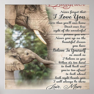 Mom To My Daughter Letter, Girl Birthday Gift ポスター