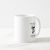 Mom to Nene Mug Pink Bow Stripes コーヒーマグカップ (正面右)