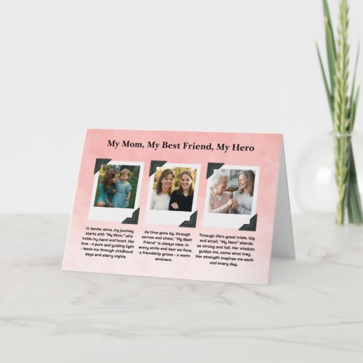 Mom Tribute Photo Collage カード (正面)