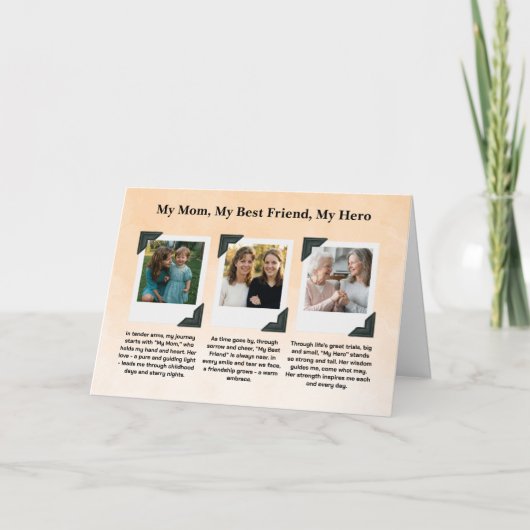 Mom Tribute Photo Collage カード (正面)