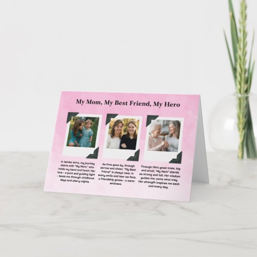 Mom Tribute Photo Collage カード (正面)