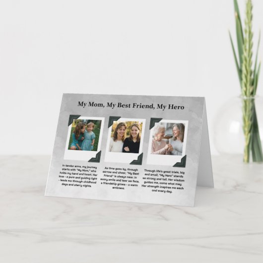 Mom Tribute Photo Collage カード (正面)
