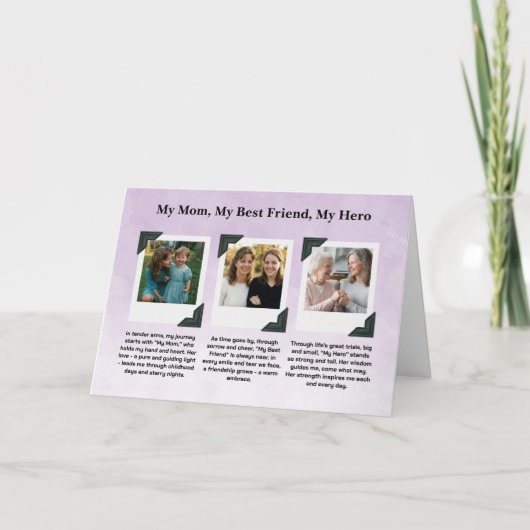 Mom Tribute Photo Collage カード (正面)