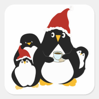 Mom Trying to Sneak a Quick Coffee Break スクエアシール