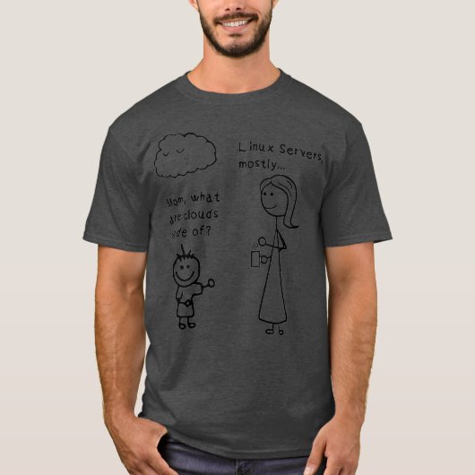 Mom Uni Linu Serverで作成されたクラウドとは Tシャツ (正面)