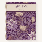 Mom Violet向けヴィンテージフローラ退職金 ノートブック (正面)