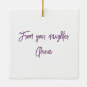 Mom Violet "Glad we are Friends"オーナメント セラミックオーナメント (裏面)