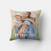 Mom We Love You パーソナライズされた Mothers Day写真 クッション (裏面)