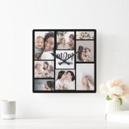 Mom We Love You Mothers カスタム Mothers Day Photo スクエア壁時計