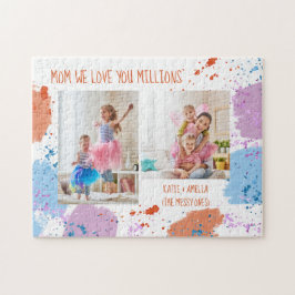 Mom We Love You Watercolor Art Attack 2 写真 ジグソーパズル