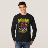 Mom Wife Pilot Cute Floral Sunflowers Mother's Day Tシャツ (正面フル)