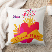 Mom with colorful hearts クッション (ブランケット)