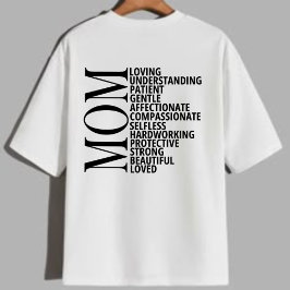 Mom Word Art Tシャツ – Loving Mother's day Gift
