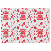 MOM/WOW：グレーの赤のラブレター | テーブルクロス (正面(横))