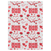 MOM/WOW：グレーの赤のラブレター | テーブルクロス (正面)