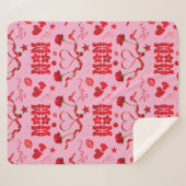 MOM/WOW：ピンク色の赤いラブレター | シェルパブランケット (正面(横))