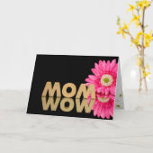 MOM-WOW、黒のデイジーに映る鏡 カード (黄色い花)