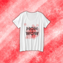 MOM WOW BLACK on red |