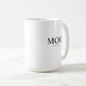 Mom Year Established コーヒーマグカップ (正面右)
